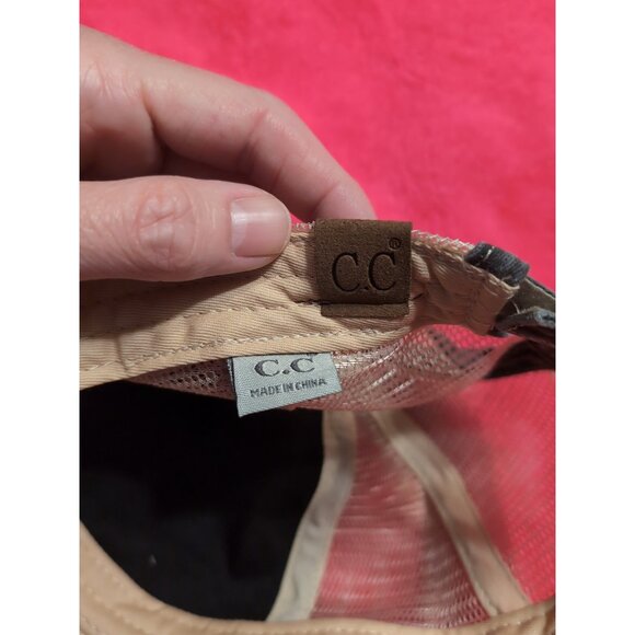 C.C Ponytail Messy Buns Trucker Ponycaps Plain Baseball Hat Distressed Aztec - Picture 8 of 9